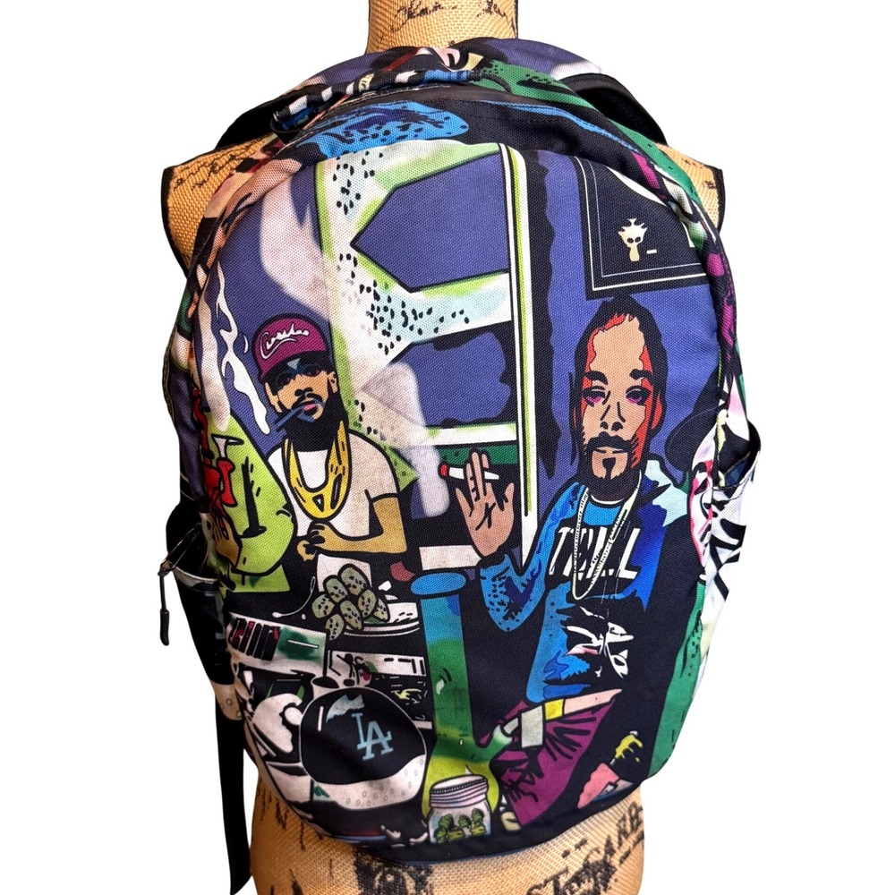 Snoop Dogg Wiz Khalifa Graphic Backpack Hip Hop Streetwear Multicolor‎ Bag Zaza
